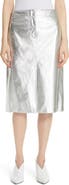 Tibi Tech Faux Leather Trouser Skirt