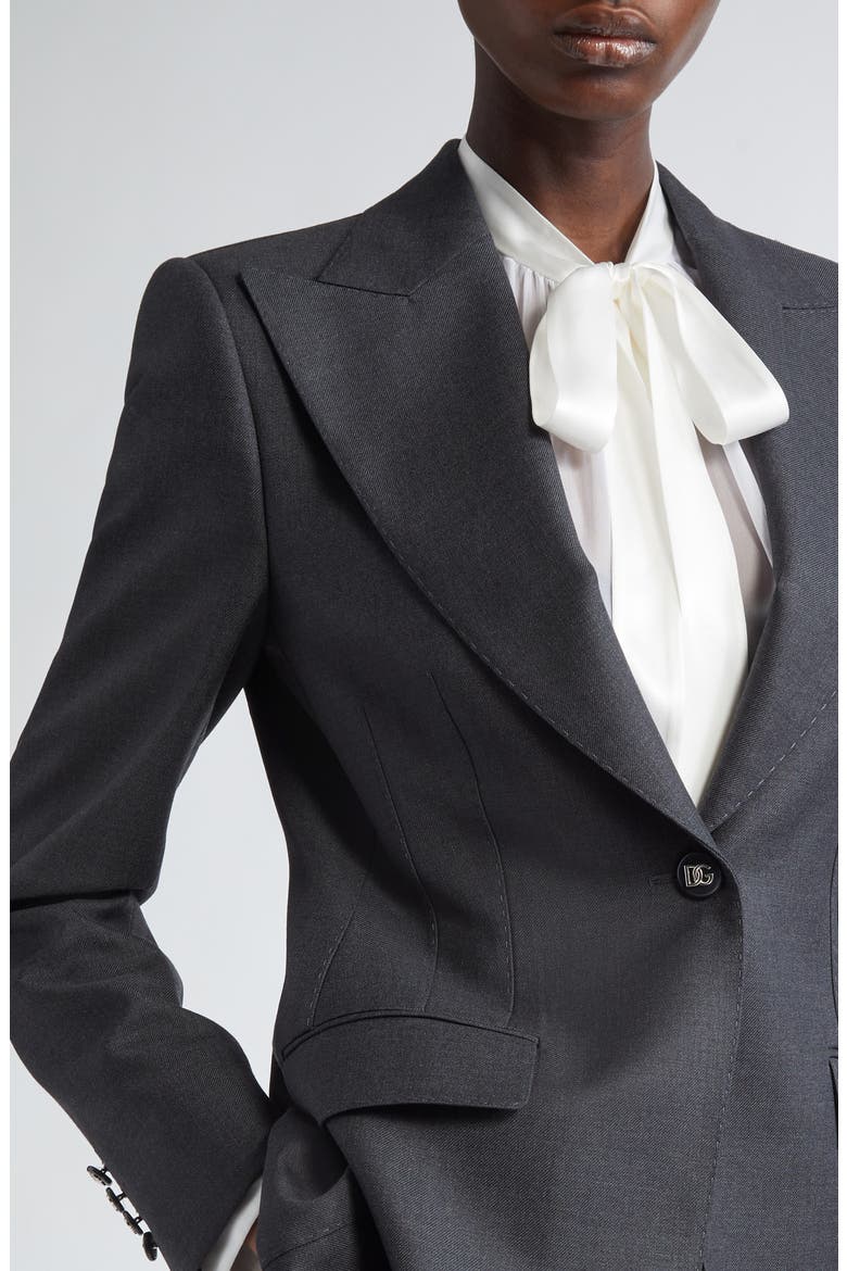 Turlington Single Breasted Virgin Wool Blazer, Alternate, color, S8290 MELANGE GRIGI