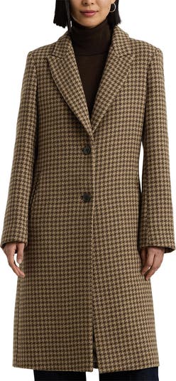 Ralph lauren women's houndstooth coat hotsell