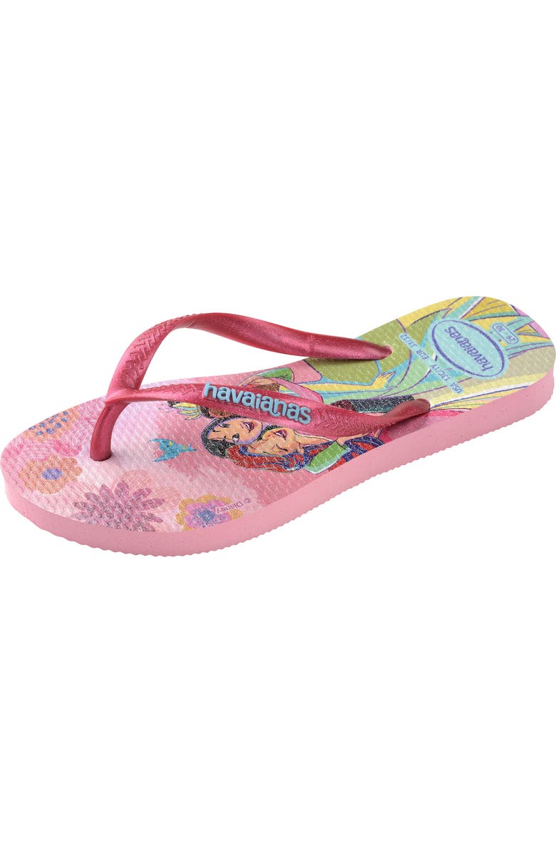 Havaianas Disney Princess Flip Flop, Alternate, color, Pink Glow