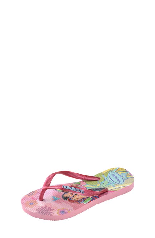 Havaianas Disney Princess Flip Flop In Pink Glow