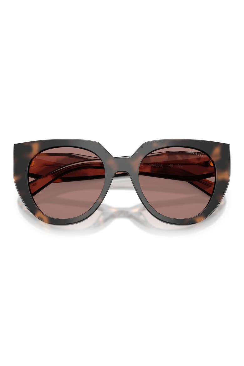 52mm Cat Eye Sunglasses, Alternate, color, MAUVE TORTOISE / LIGHT BROWN