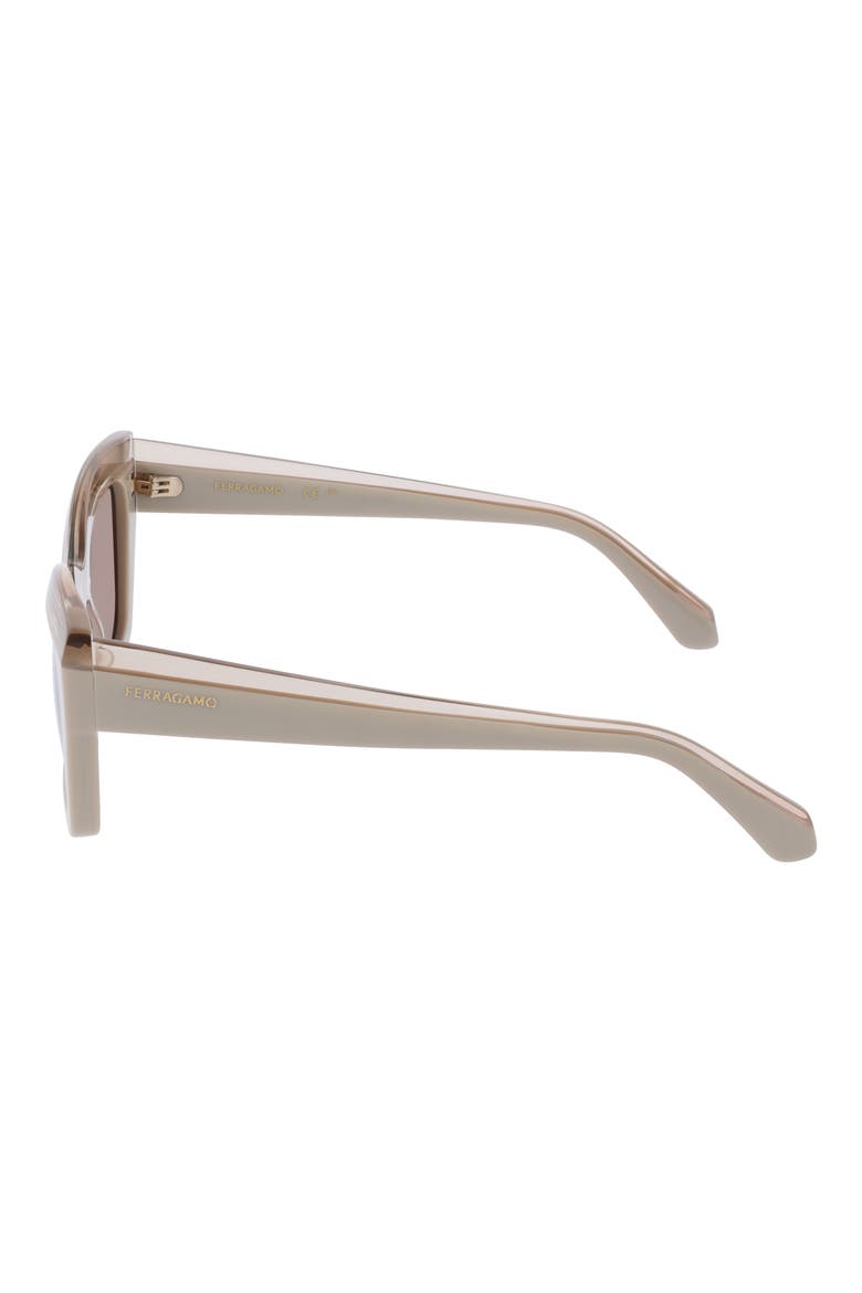 54mm Butterfly Sunglasses, Alternate, color, TRANSPARENT BEIGE/ BEIGE