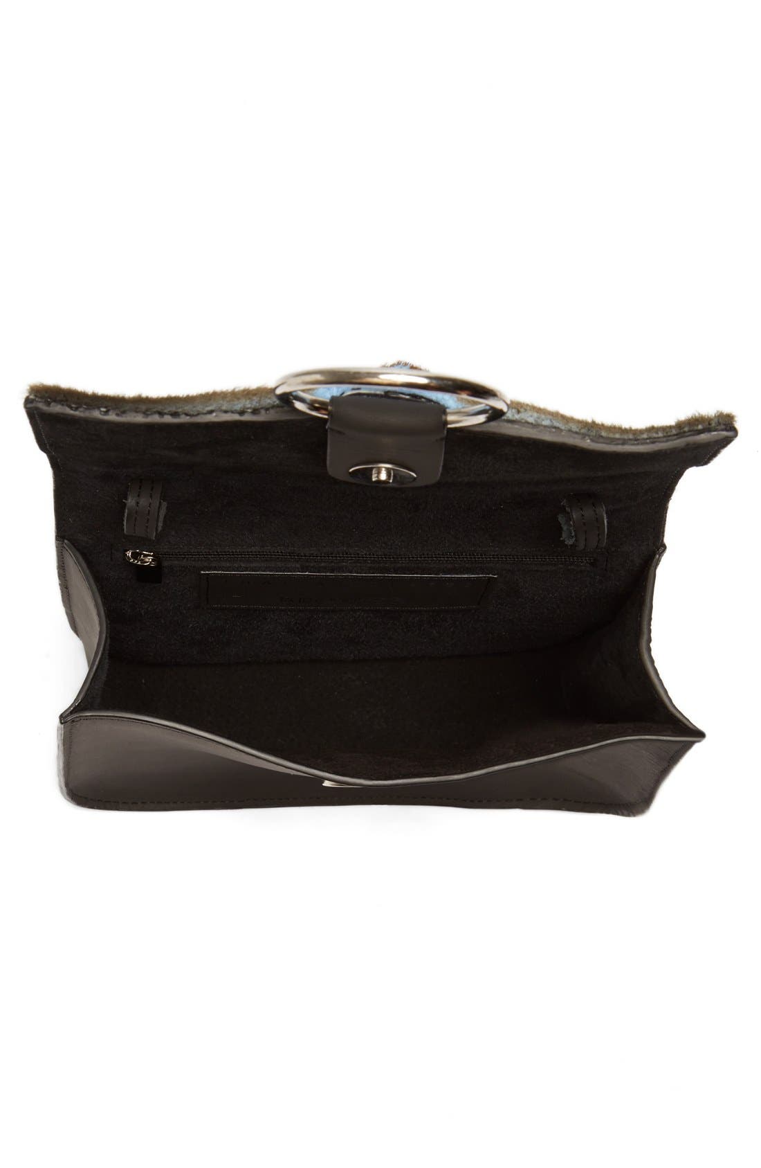 Brother Vellies 'Palma' Springbok & Leather Crossbody Bag, Alternate, color, 