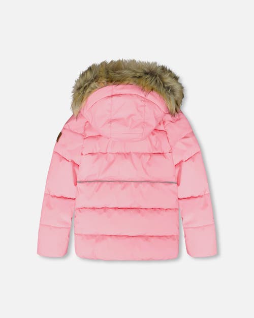 Deux Par Deux Puffy Winter Jacket In Pink