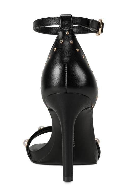 Karl Lagerfeld Paris Kenz Sequin Ankle Strap Sandal In Black