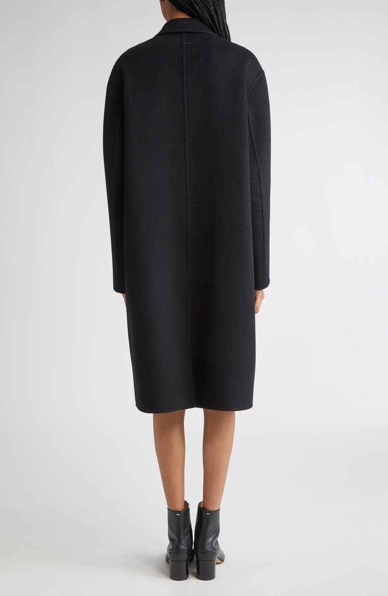 MM6 Maison Margiela Wool Double Face Coat, Alternate, color, Black