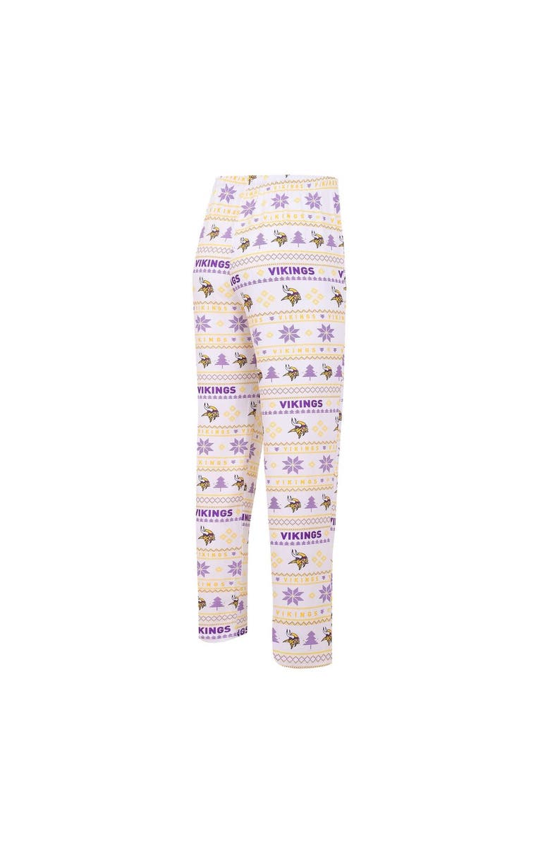 CONCEPTS SPORT Men's Concepts Sport White/Purple Minnesota Vikings Tinsel Raglan Long Sleeve T-Shirt & Pants Sleep Set, Alternate, color, White