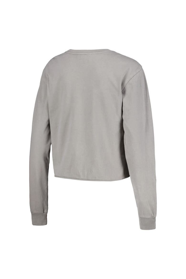Women's The Wild Collective Gray San Francisco Giants Cropped Long Sleeve T-Shirt, Alternate, color, Gray