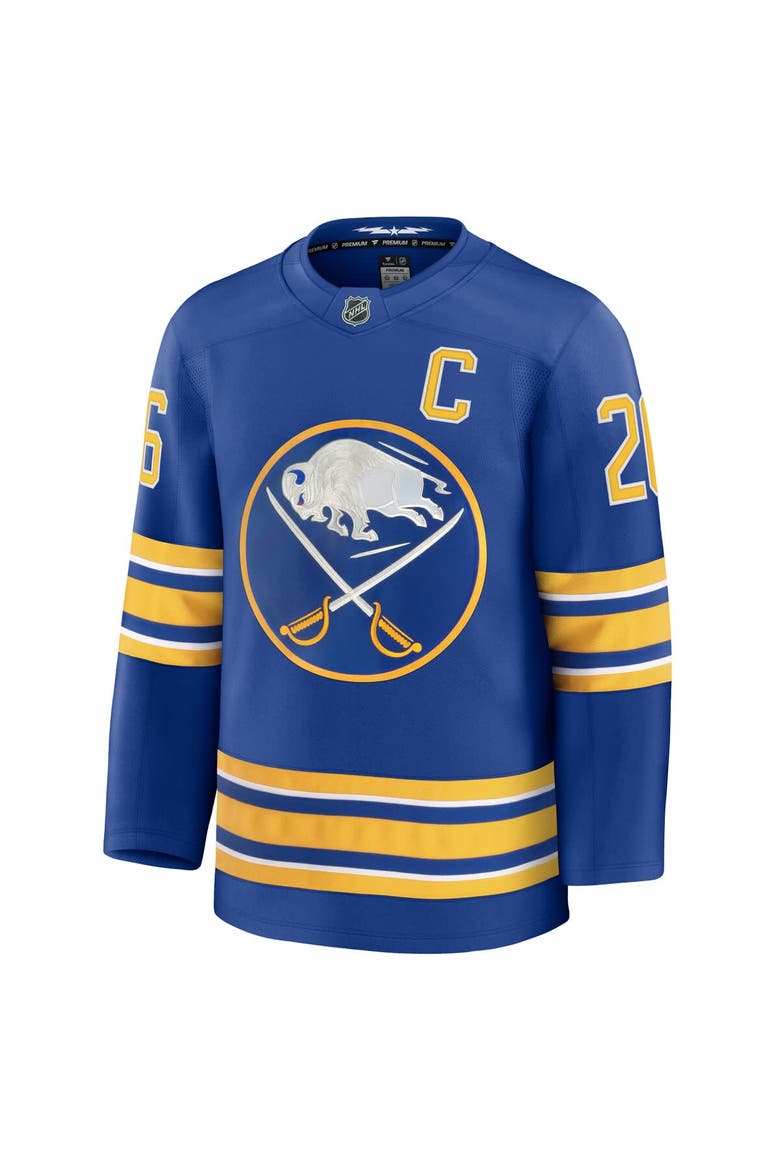 Men's Fanatics Rasmus Dahlin Royal Buffalo Sabres Premium Jersey with Captain's Patch, Alternate, color, Royal