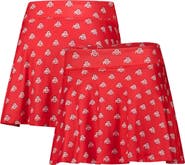 ZOOZATZ Women's ZooZatz Scarlet Ohio State Buckeyes Allover Print Flowy Skort