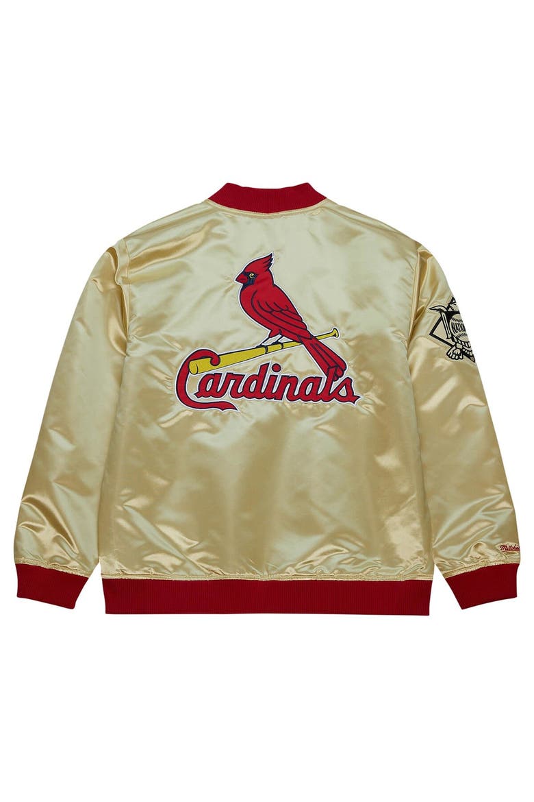 Men's Mitchell & Ness Gold St. Louis Cardinals OG 2.0 Lightweight Satin Full-Zip Jacket, Alternate, color, Gold
