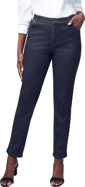 Jessica London True Fit Stretch Denim Straight Leg Jean