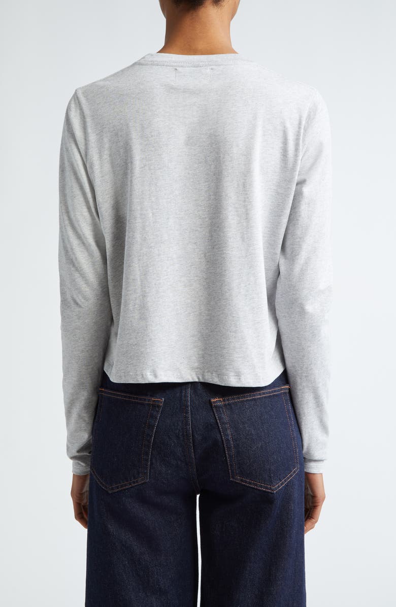 LOULOU DE SAISON Masal Long Sleeve Cotton T-Shirt, Alternate, color, Grey Melange