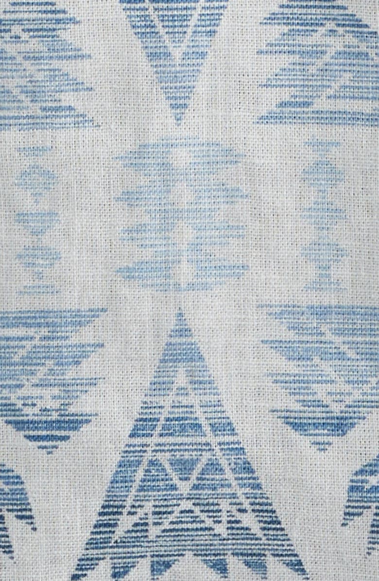 Pendleton Dawson Print Short Sleeve Linen Blend Button-Up Shirt, Alternate, color, Ponderosa Grey/ Blue