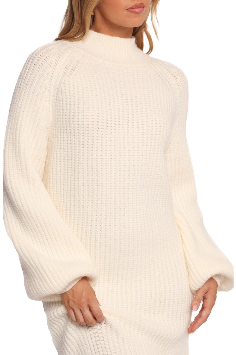 Tobin Mock Neck Long Sleeve Maxi Sweater Dress, Alternate, color, CREAM