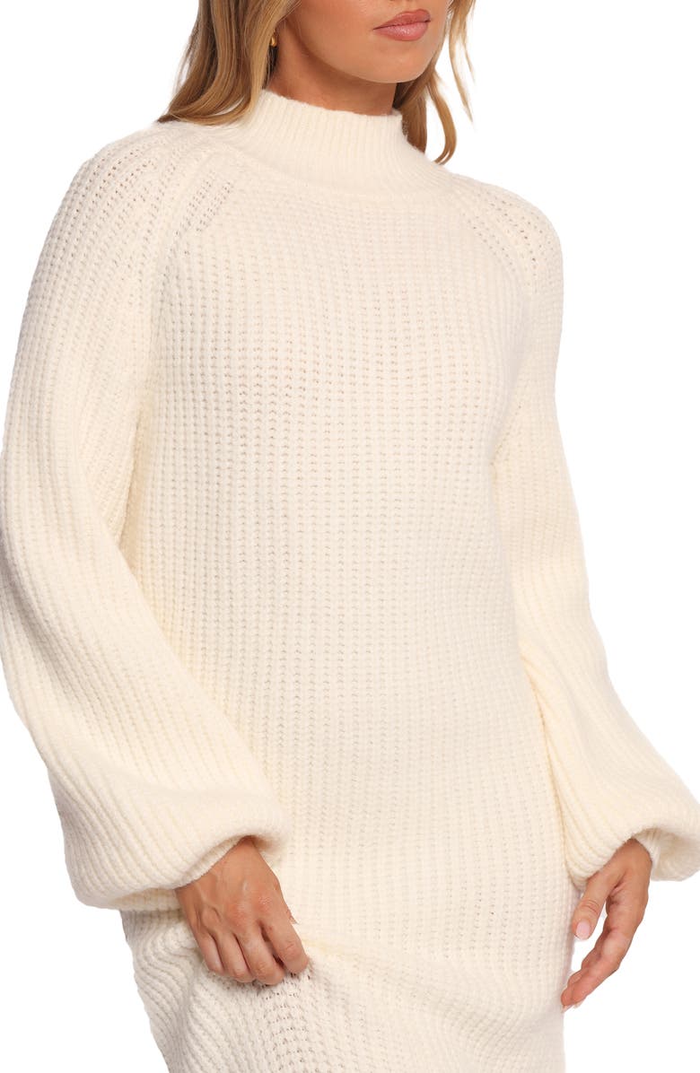 Petal & Pup Tobin Mock Neck Long Sleeve Maxi Sweater Dress, Alternate, color, Cream