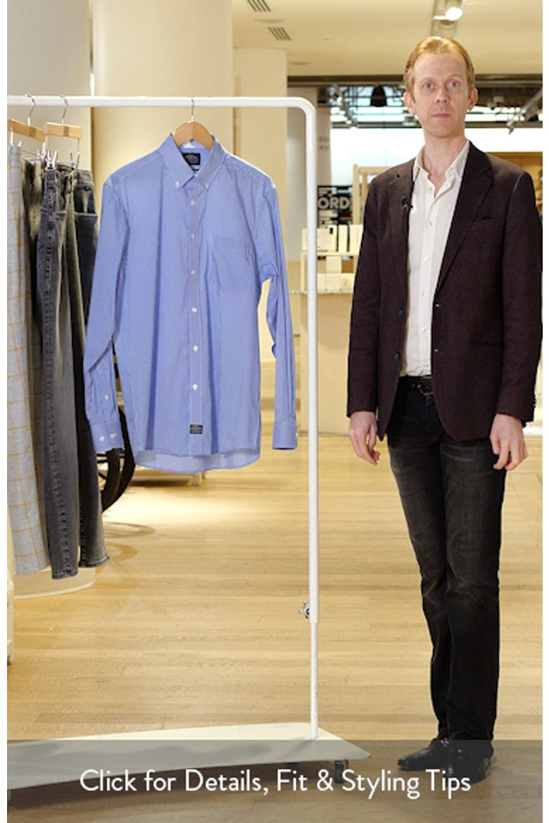 Regular Fit Blue Gingham Check Cotton Button-Down Oxford Shirt video
