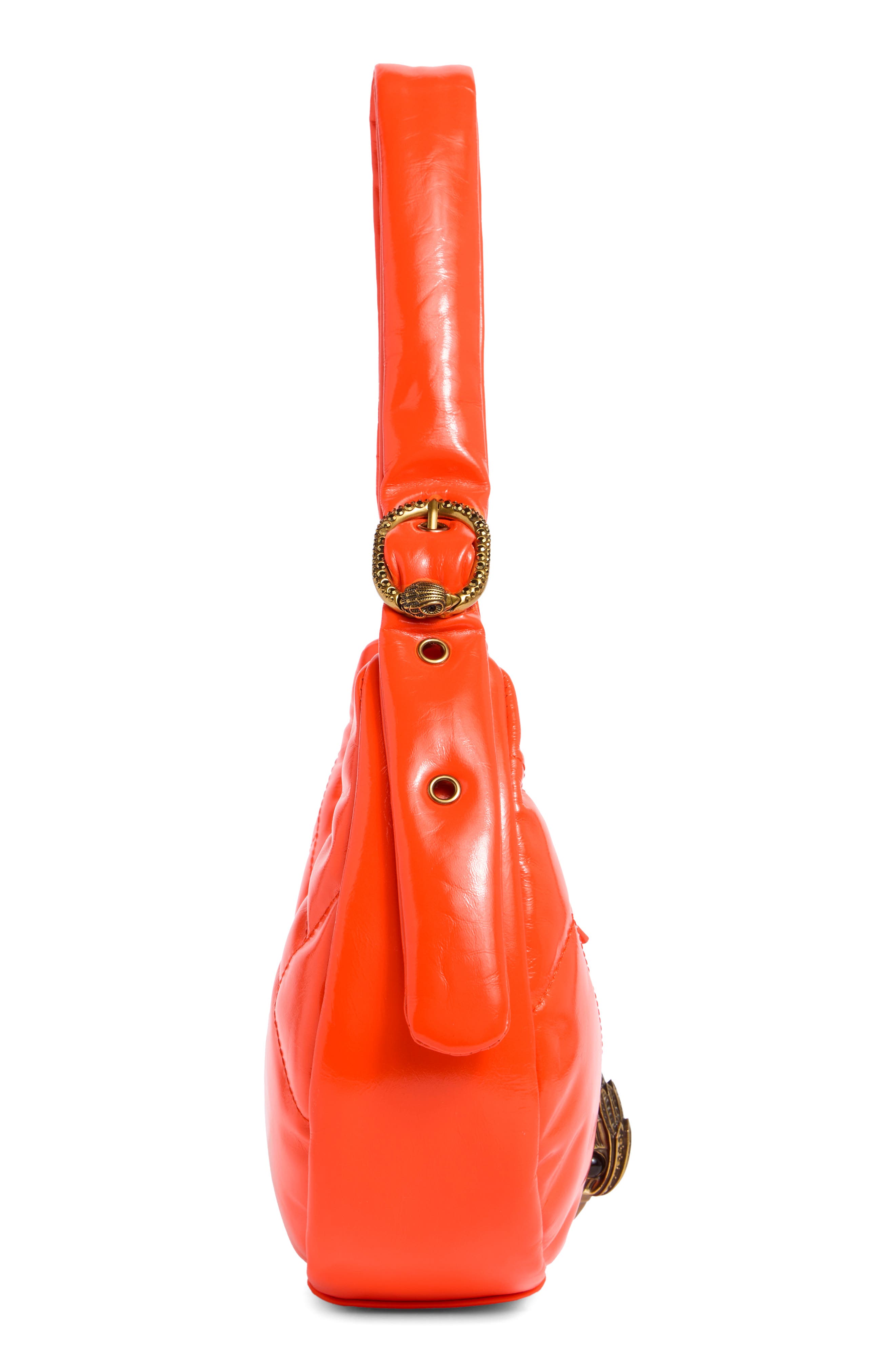 Kurt Geiger London Kensington Puff Small Hobo Shoulder Bag, Alternate, color, Orange