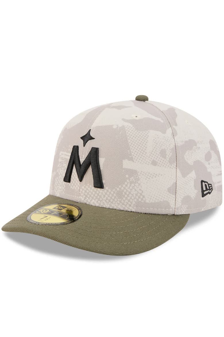 Men's New Era Light Beige/Olive Minnesota Twins 2025 Armed Forces Day 59FIFTY Fitted Hat, Alternate, color, Light Beige