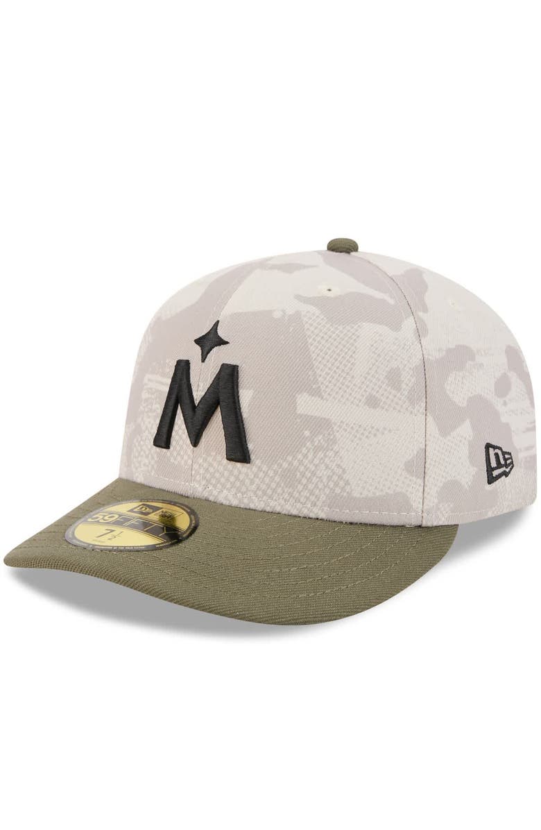 New Era Men's New Era Light Beige/Olive Minnesota Twins 2025 Armed Forces Day 59FIFTY Fitted Hat, Alternate, color, Light Beige