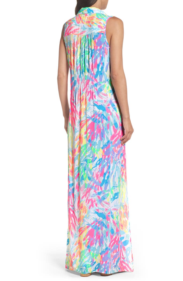lilly pulitzer ezra maxi beach dress Ramsey Maxi Dress - Resort White Seashell Splendor – Ocean Palm main image 0