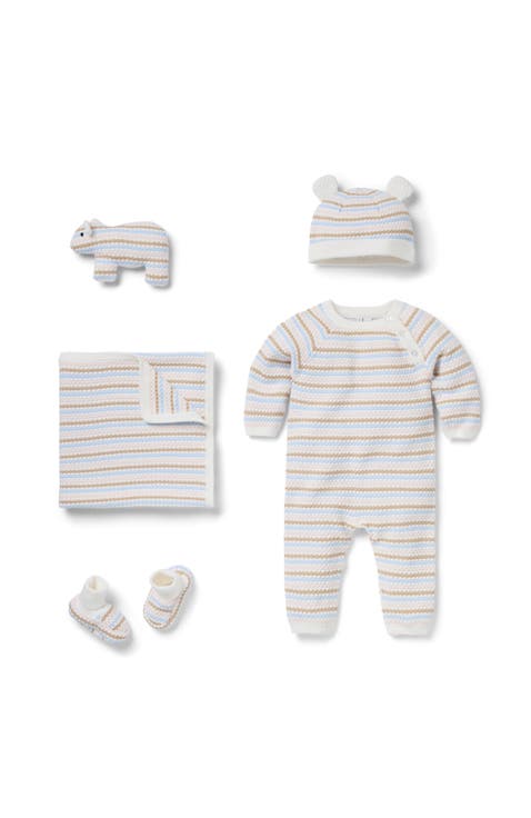 Baby Bundle of Love Striped Textured Knit Gift Set (Infant)