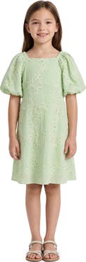Hayden Girls Kids' Textured Puff Sleeve Dress