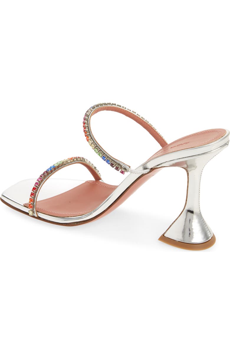 Amina Muaddi Gilda Crystal Sandal, Alternate, color,