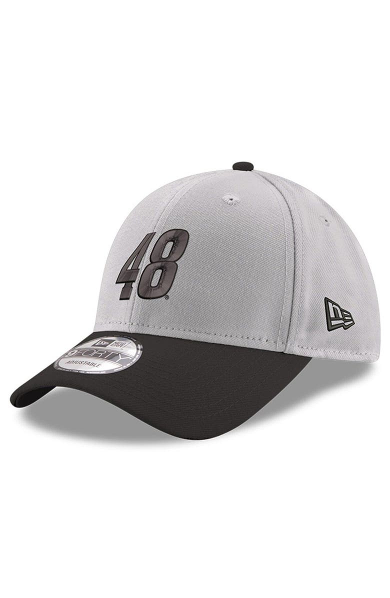 New Era Men's New Era Gray/Black Alex Bowman 9FORTY Snapback Adjustable Hat, Main, color, Gray