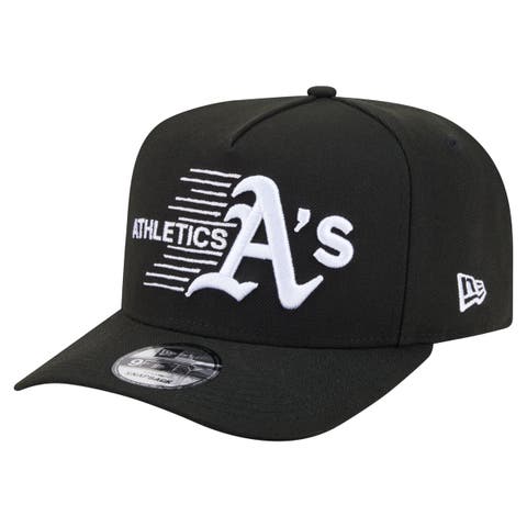 Men's New Era Black Athletics Motion A-Frame 9FIFTY Snapback Hat