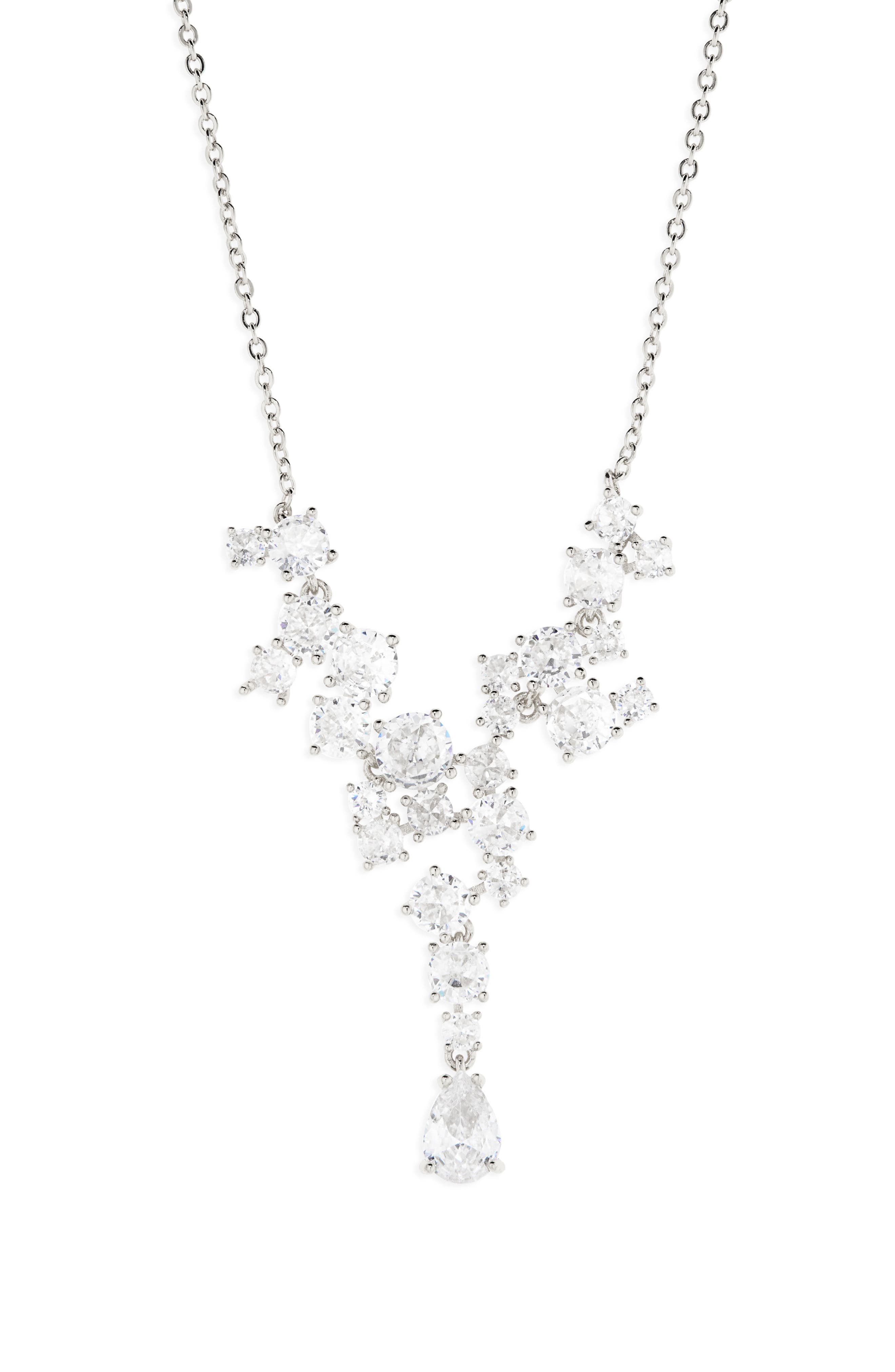 NORDSTROM RACK Cubic Zirconia Cascade Necklace