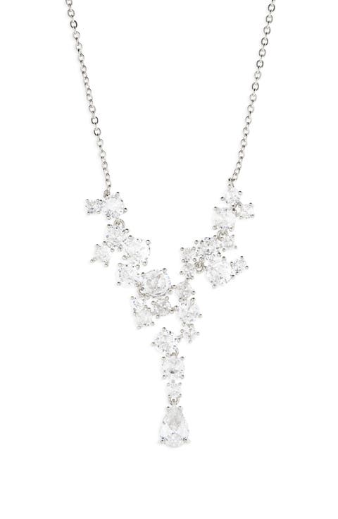 Cubic Zirconia Cascade Necklace