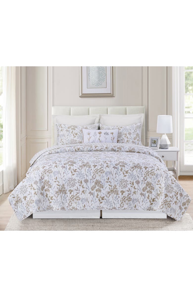 C&F Home Carmella Fields Cotton Blend Twin Bed 2-Piece Quilt Set, Main, color, Gold