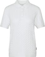 Barbour Cable Cotton Polo Sweater