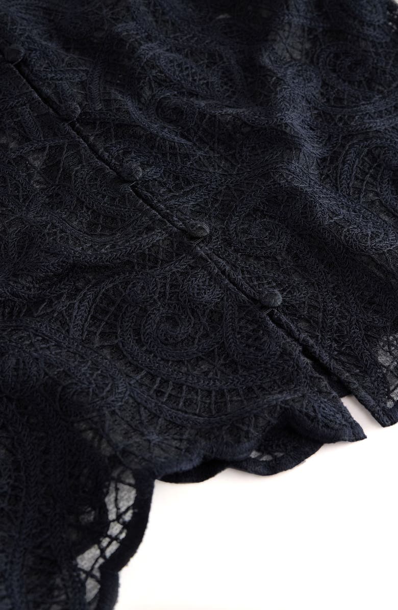 NEXT Long Sleeve Lace Top, Alternate, color, Black