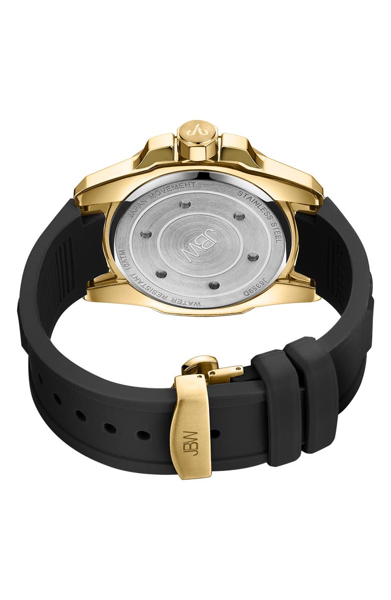 JBW Men's Delmare Diamond Silicone Strap Watch, 50mm - 0.04 ctw, Alternate, color, 