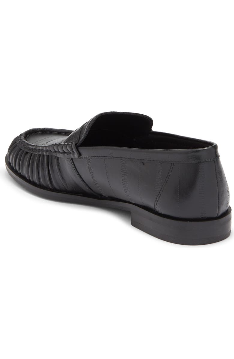 Steve Madden Hartly Leather Loafer, Alternate, color, Black Crinkle