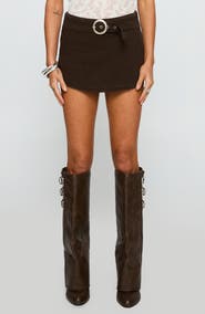 Princess Polly Rookie Belted Denim Miniskort