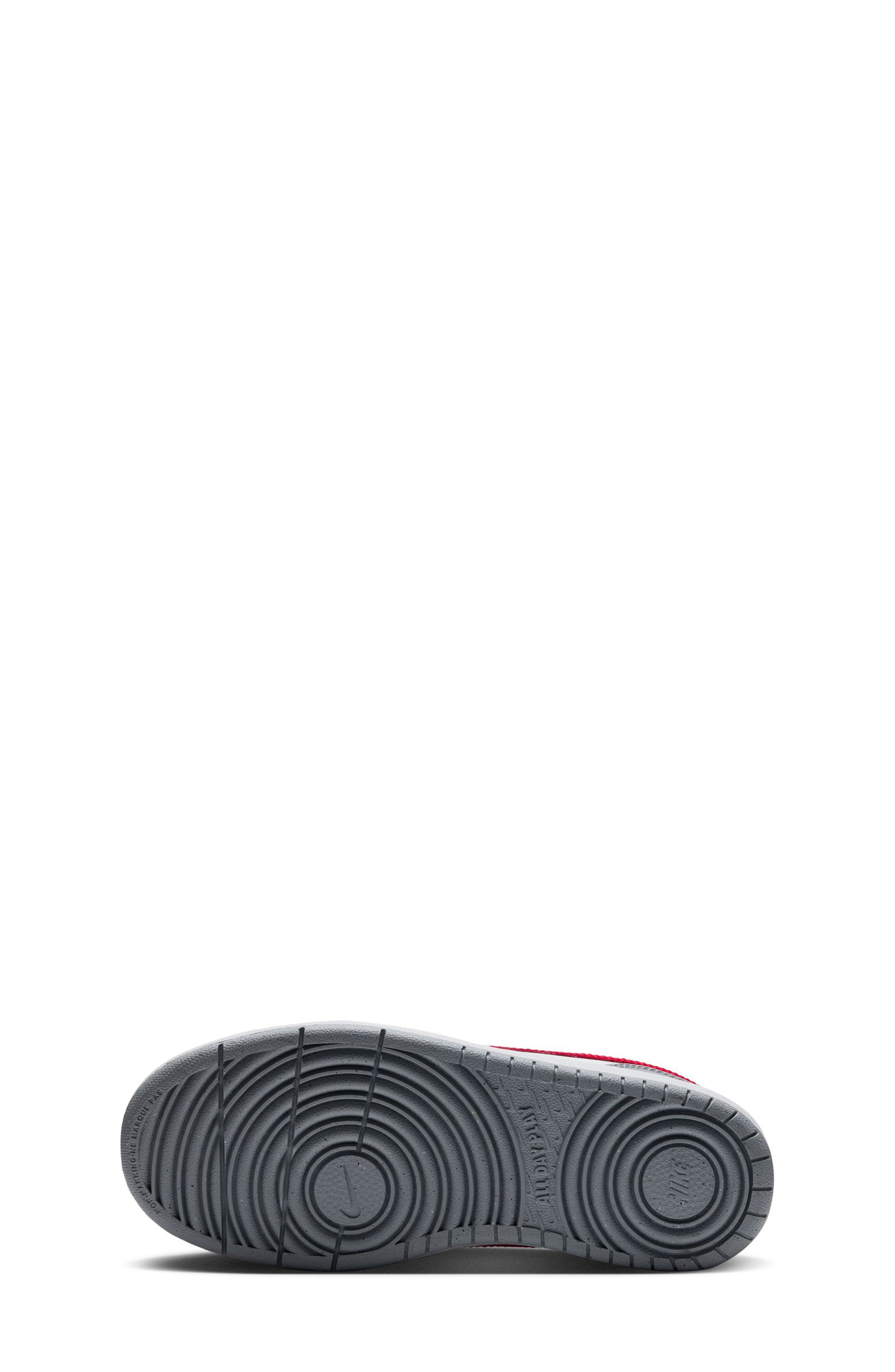 Kids' Court Borough Low Faux Leather Sneaker, Alternate, color, WHITE/ RED/ WOLF GREY