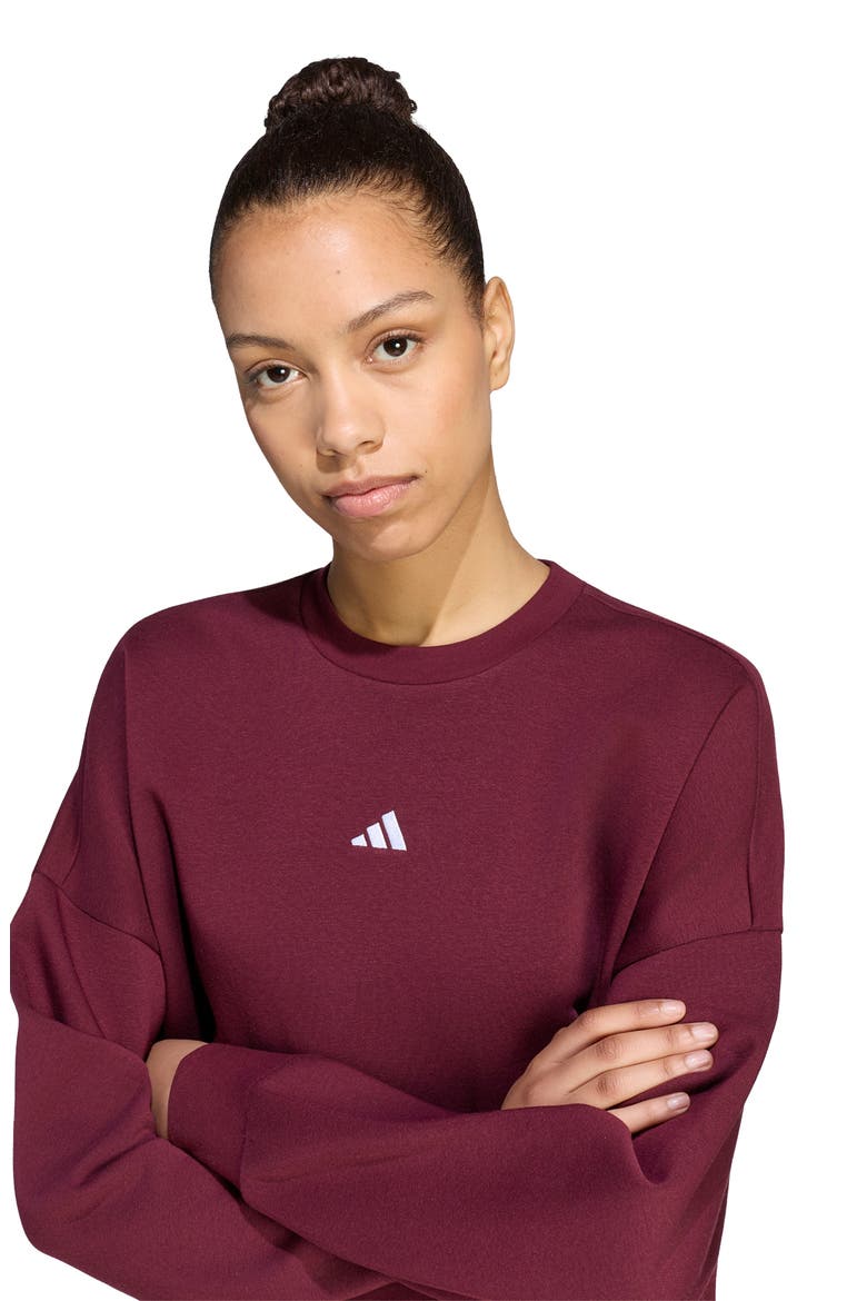 Logo Sweatshirt, Alternate, color, MAROON/ WHITE