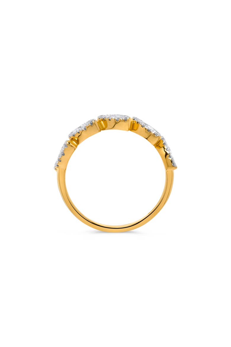 Pear-Shaped Miracle Diamond Stack Ring in 14K Two Tone Gold, Alternate, color, 14K Two-Tone Gold