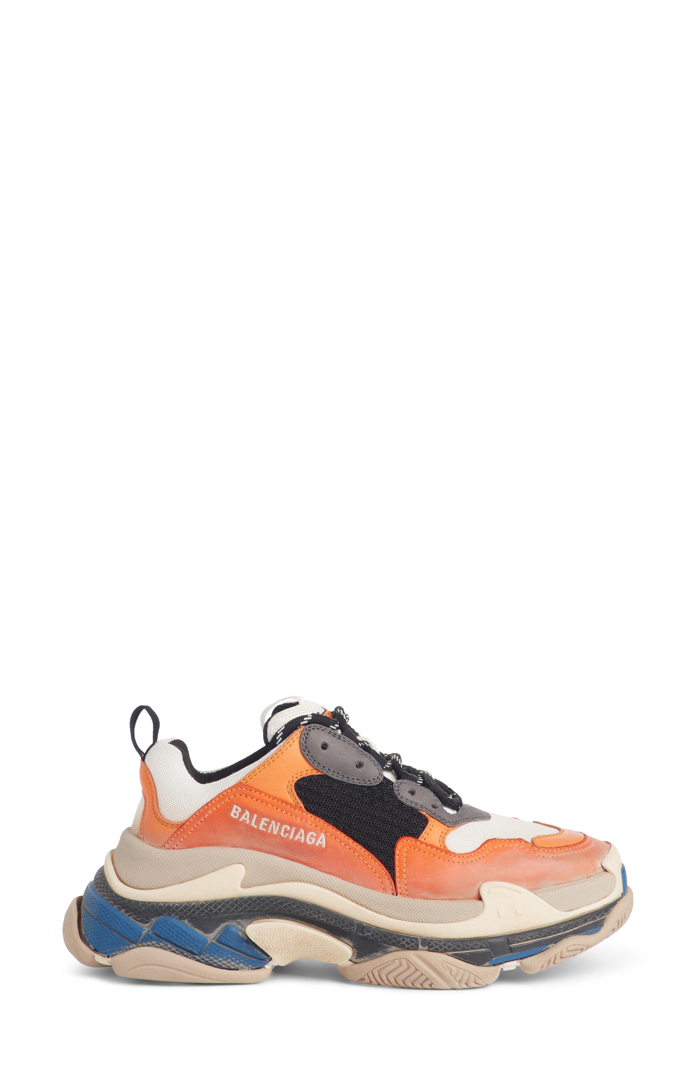 Triple S Sneaker, Alternate, color, ORANGE/ GREY/ BLACK