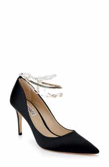 Badgley Mischka Collection Verna Chain Ankle Strap Pointed Toe Pump