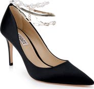 Badgley Mischka Collection Verna Chain Ankle Strap Pointed Toe Pump