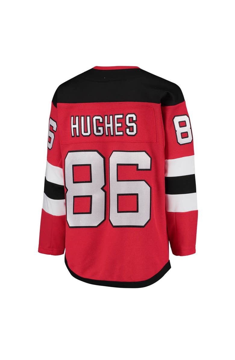 Outerstuff Youth Jack Hughes Red New Jersey Devils Home Premier Player Jersey, Alternate, color, Red