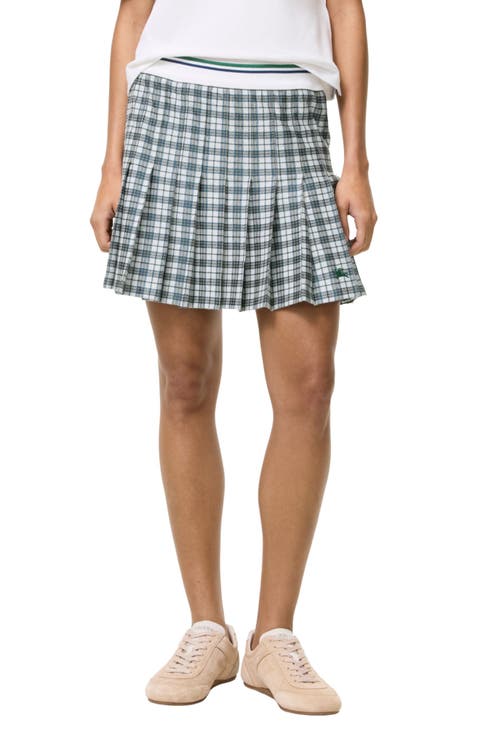 Daria Check Jersey Tennis Skirt