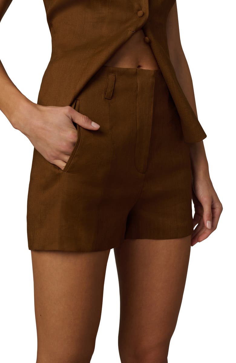 Joe's The Frankie High Waist Tailored Shorts, Alternate, color, Chocolate