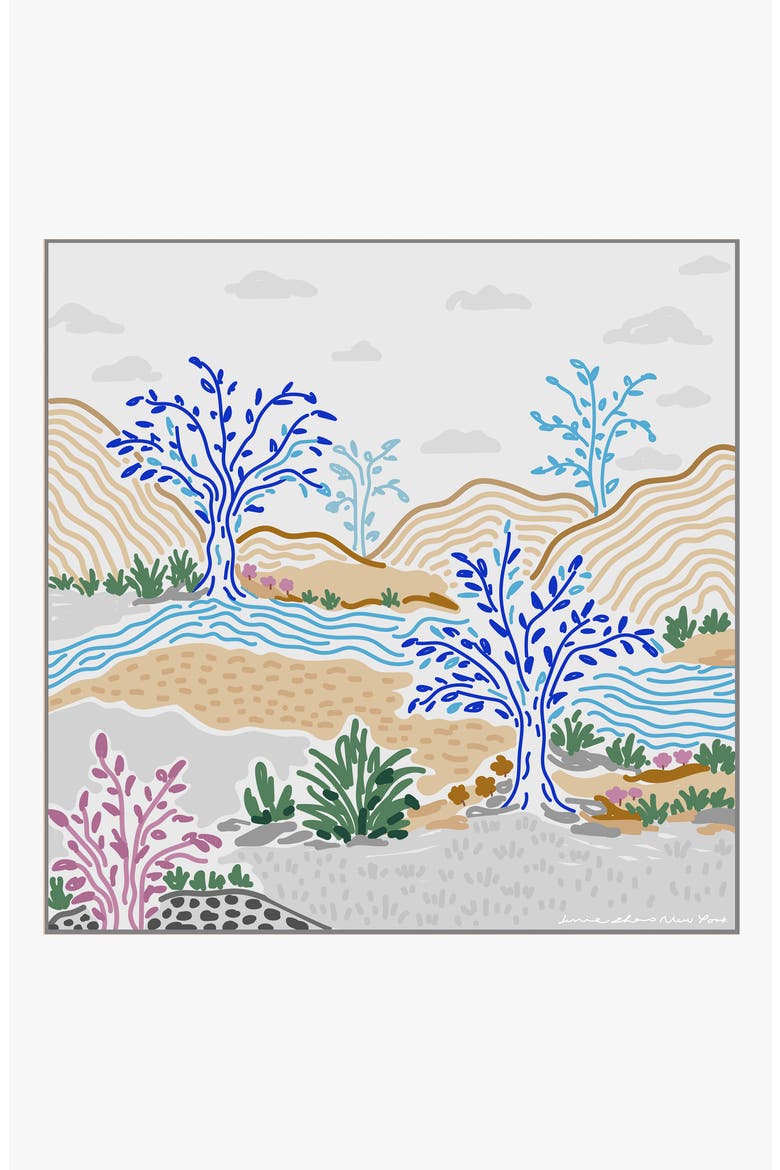Silk Bandana Of After Sunset, Main, color, Grey