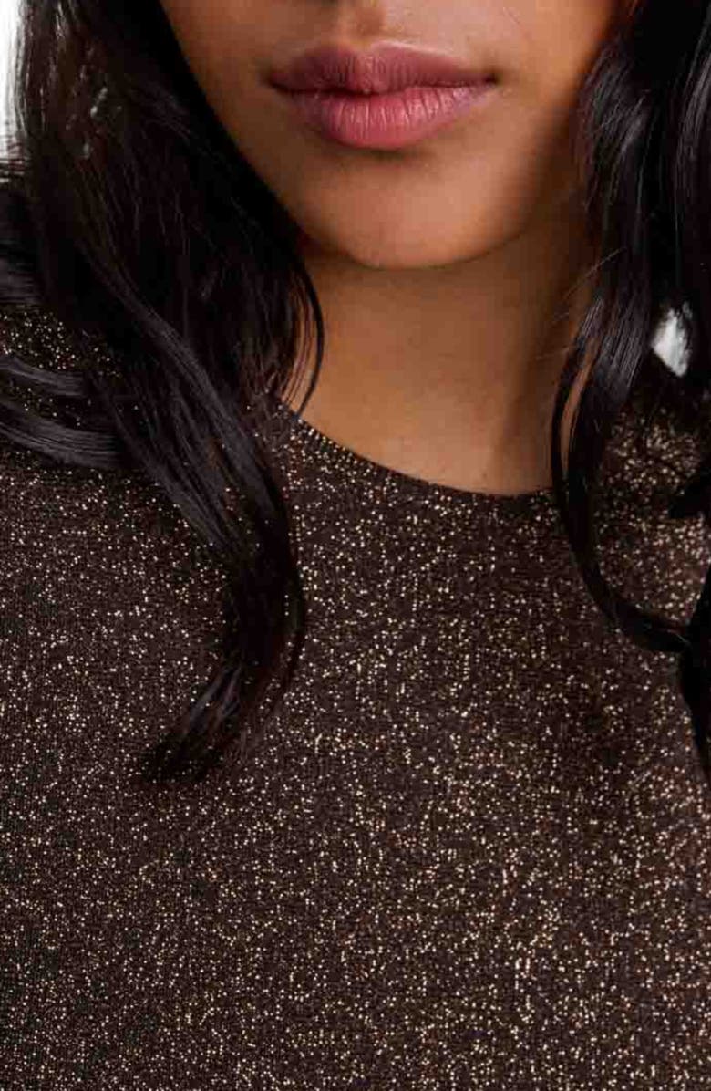 maje Shiny knit maxi dress, Alternate, color, 